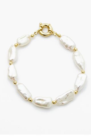 Rellery Long Baroque Pearl Bracelet 