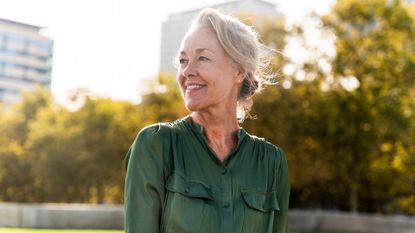 Woman smiling