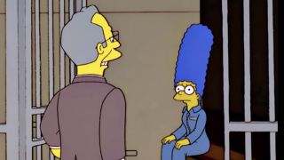 Marge Simpson starring in the Simpsons.