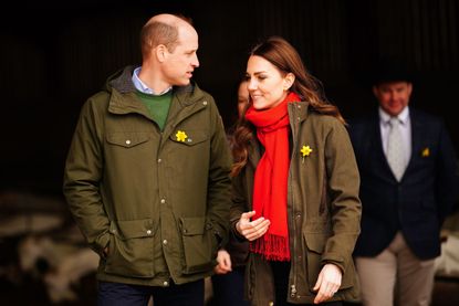 Prince William, Duke of Cambridge and Catherine, Duchess of Cambridge visit Pant Farm near Abergavenny