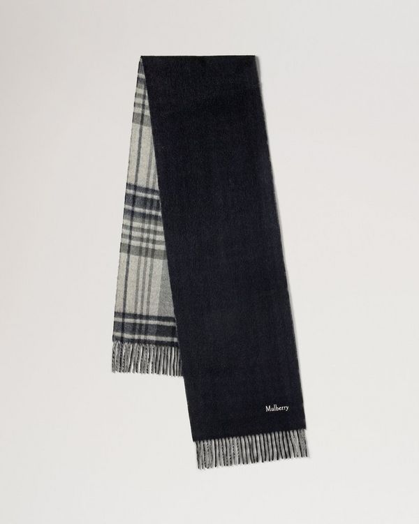 Reversible Cashmere Check Scarf