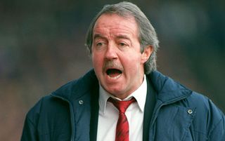 8/10/1994 FA Premier League Football - Manchester City v Nottingham Forest, Forest manager Frank Clark. (Photo by Mark Leech/Getty Images)