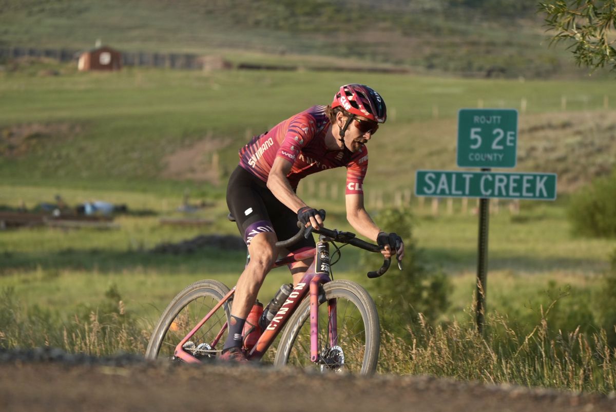 Peter Stetina riding gravel race in 2021