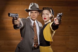 Bonnie and Clyde with guns