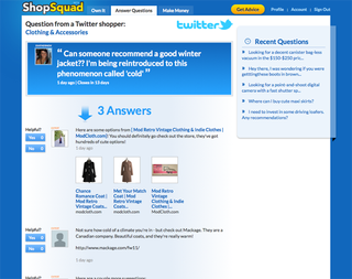 As a ShopSquad member, users may post responses to questions that include product recommendation links (or