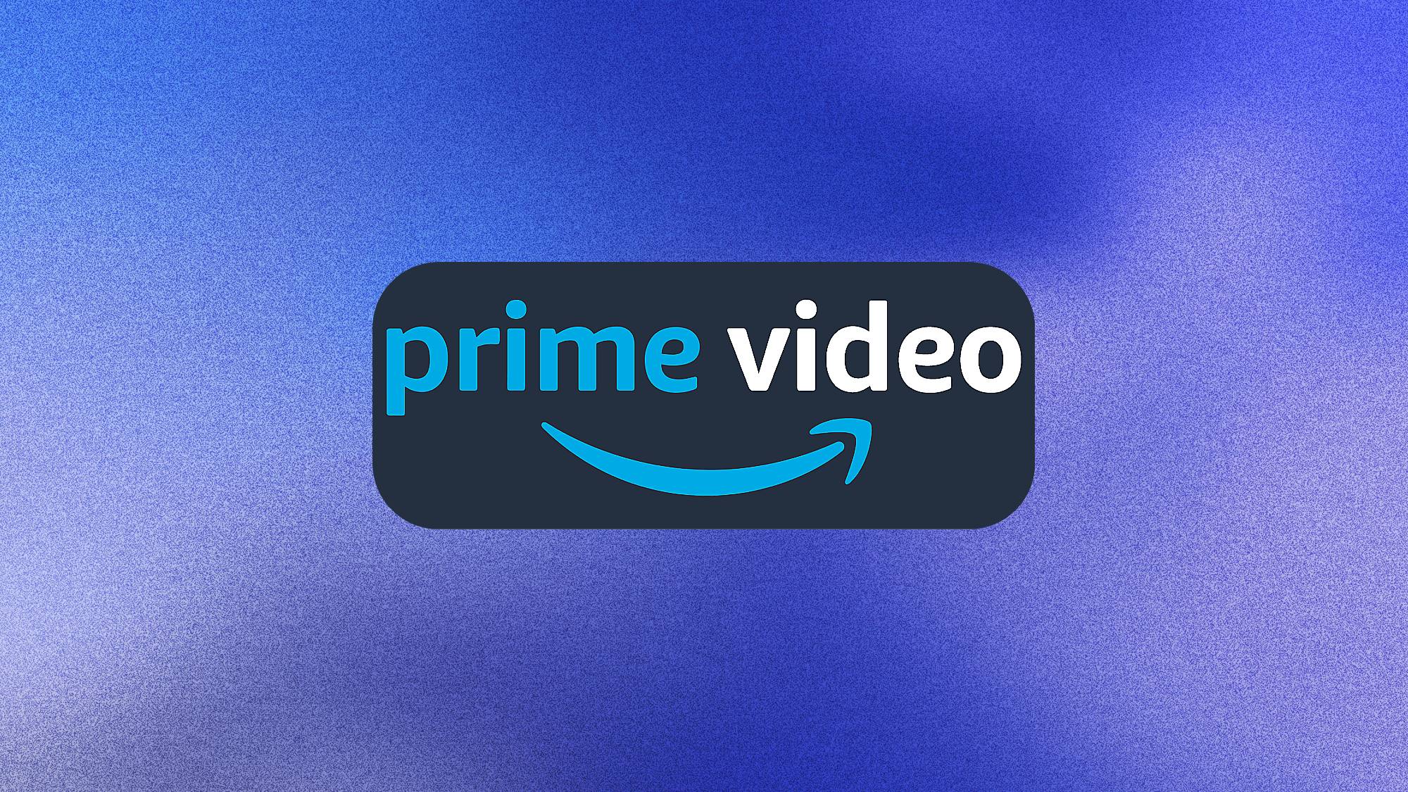 Prime Video logo on purple and blue gradient background
