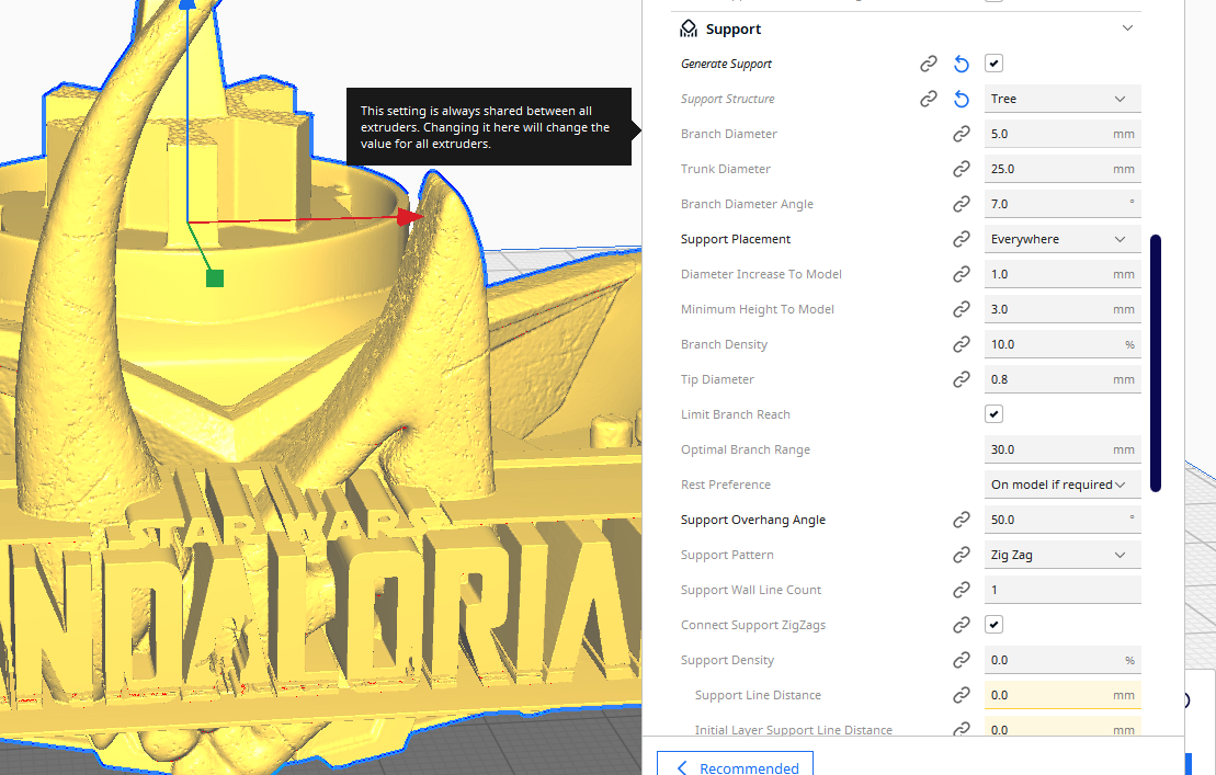 Cura Tree Supports