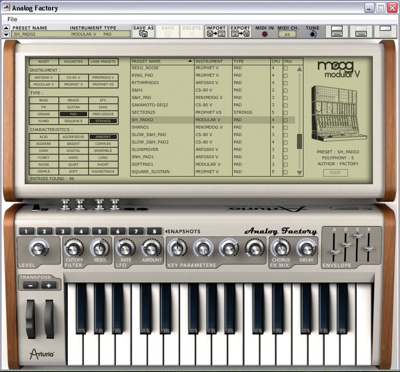 Recreate Moog sounds with ease.