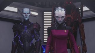 The Diviner and Asencia on Star Trek: Prodigy on Paramount+