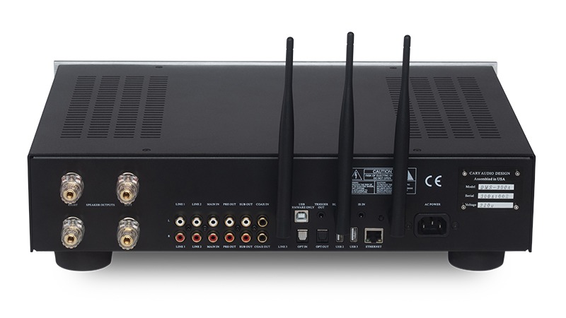 Cary Audio DMS-300A streaming amplifier rear shot
