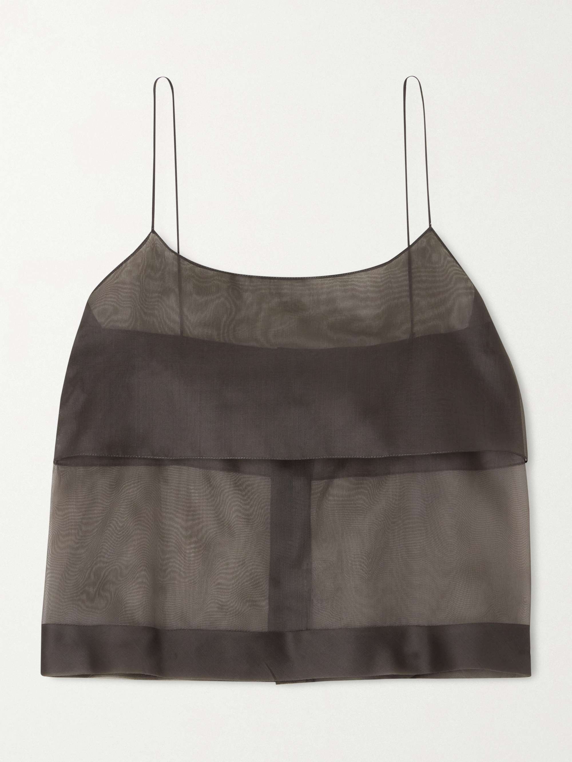 Carmen Layered Silk-Organza Top