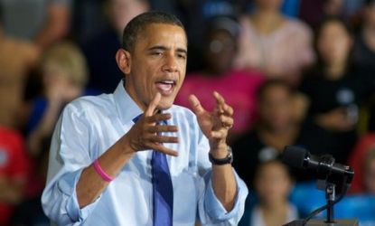 Obama speaks at a rally in Iowa on Oct. 17: The president and GOP challenger have been working overtime to spin their performances during the second presidential debate on Tuesday.