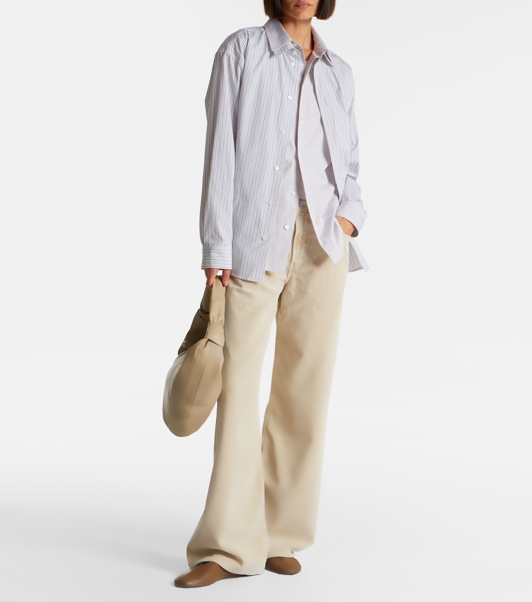 Keira Cotton Corduroy Wide-Leg Pants