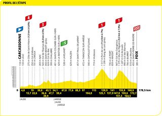 The profile of stage 16 of the 2022 Tour de France
