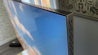 The top and side edges of the Samsung QE75QN900D 8K TV