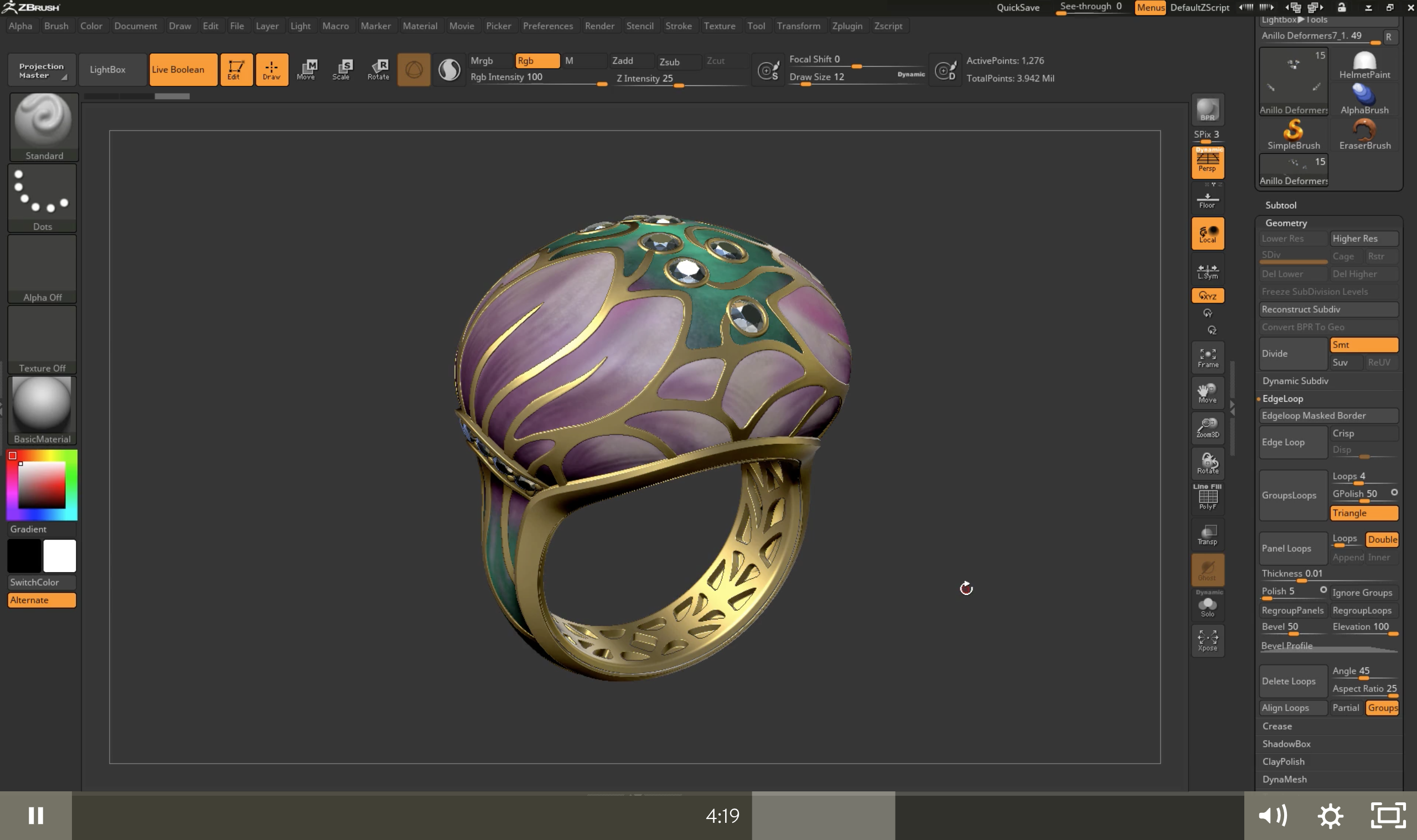 ZBrush tutorials: Polypaint with PolyGroupIt