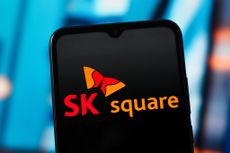 Growth stocks - SK Square's logo on a mobile phone screen