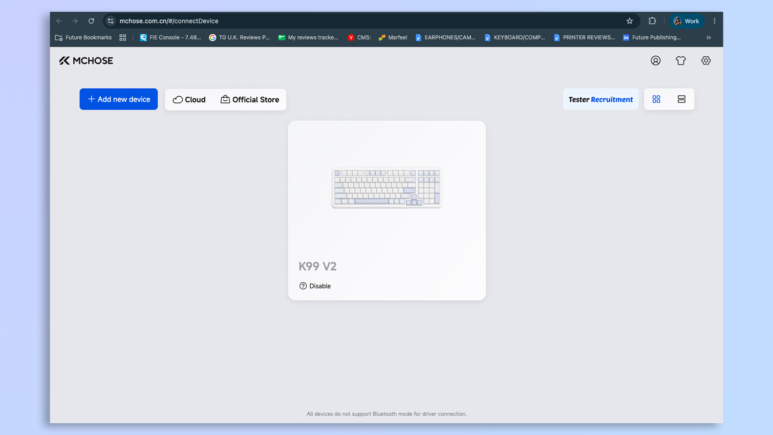 MCHOSE M HUB software screenshot