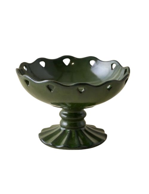 Libby Glazed Ceramic Footed Bowl