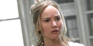 Jennifer Lawrence's character stands in her home in 'Mother!'