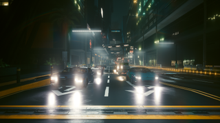 Cyberpunk 2077 cars at traffic lights