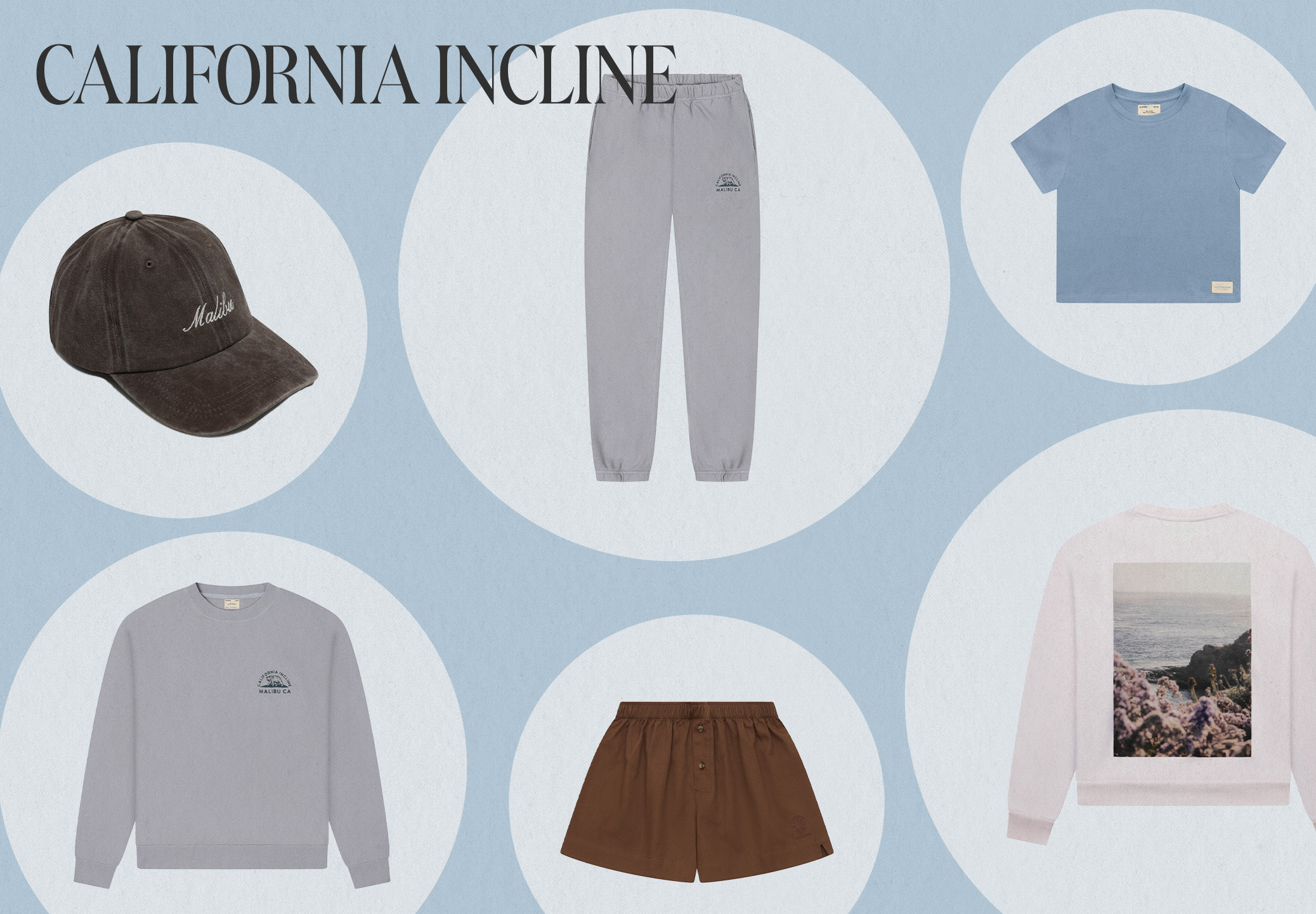 Collage of California Incline products