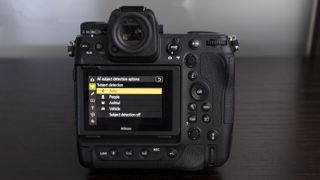 The rear screen of the Nikon Z9 camera