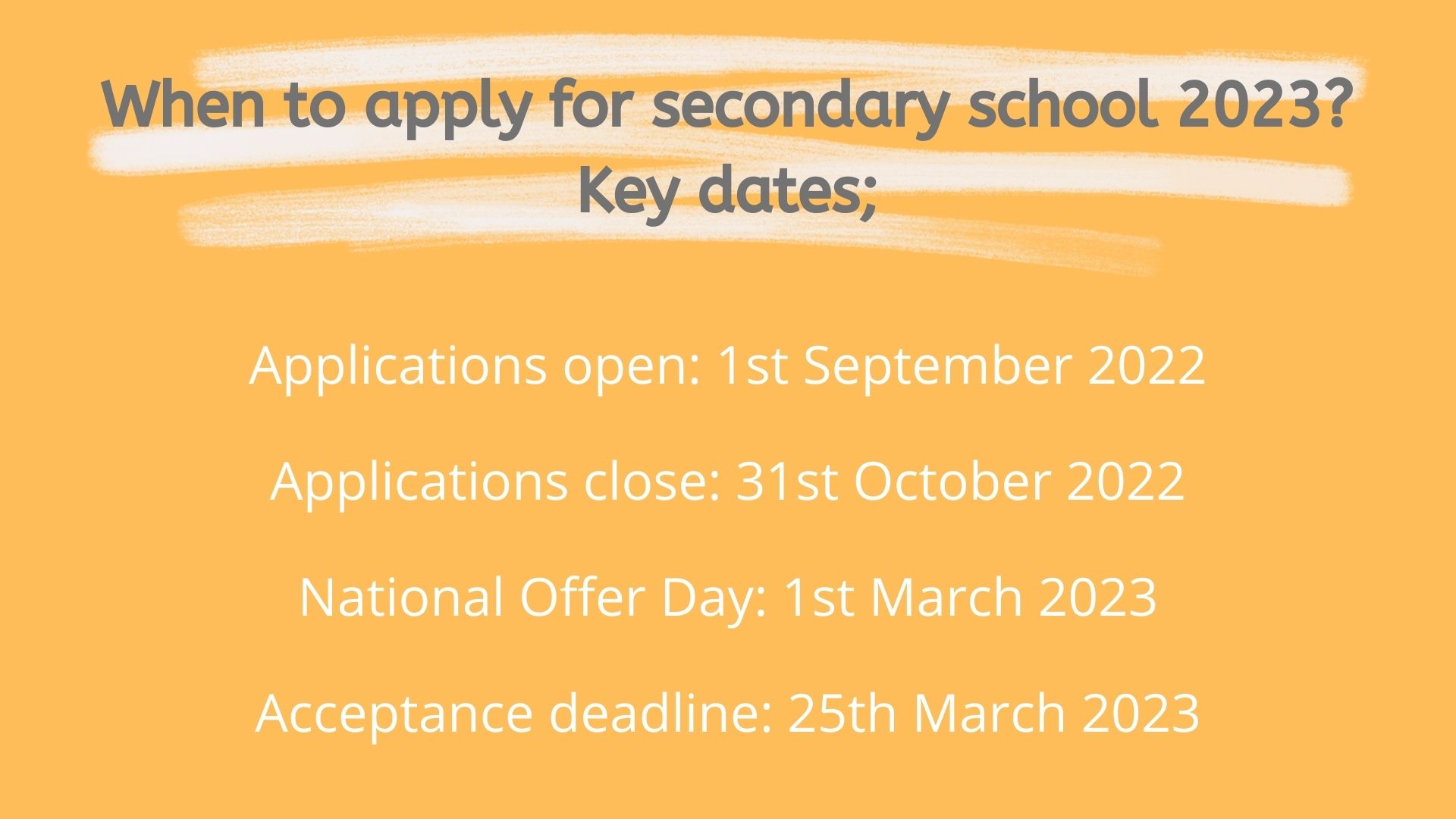 When to apply for secondary school 2023 And how many should you apply