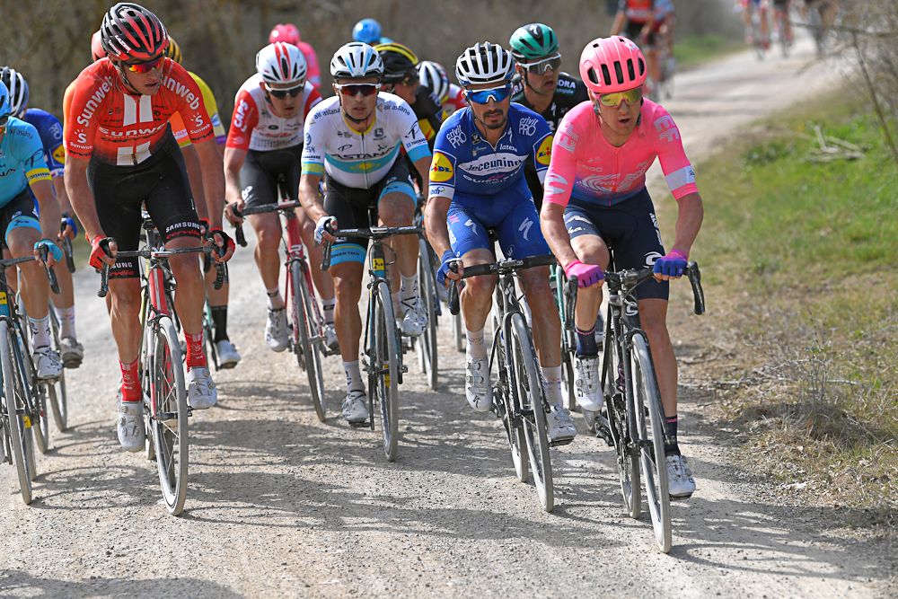 Simon Clarke made the selection at Strade Bianche but missed the final move