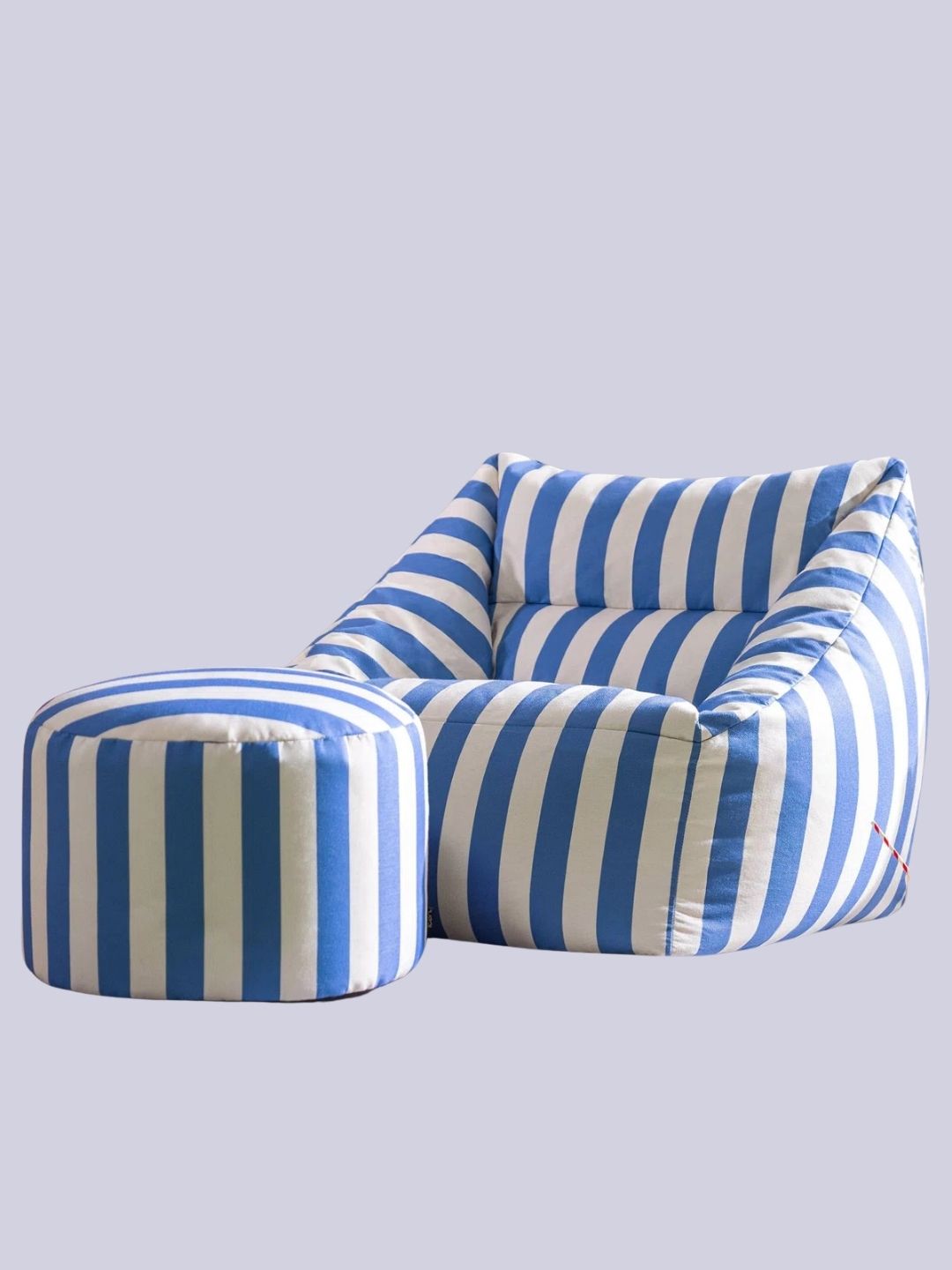 17 Stories , Natalia Stripe Soft Woven Kyoto Bean Bag Armchair