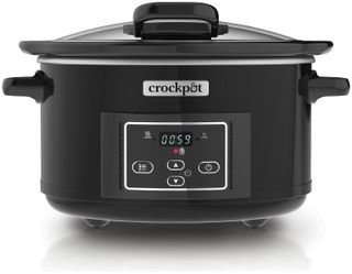 Crockpot 4.7l Hinged Lid Digital Slow Cooker - Black