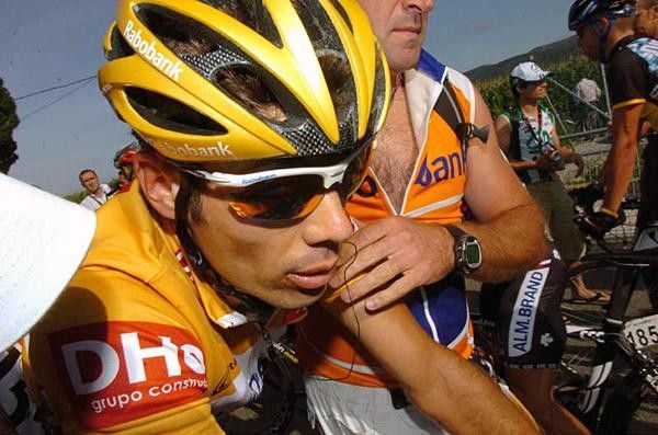 Oscar Freire after the race.