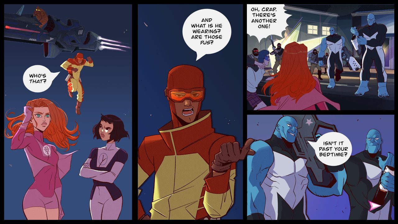 Screenshot from the video game Invincible Presents: Atom Eve