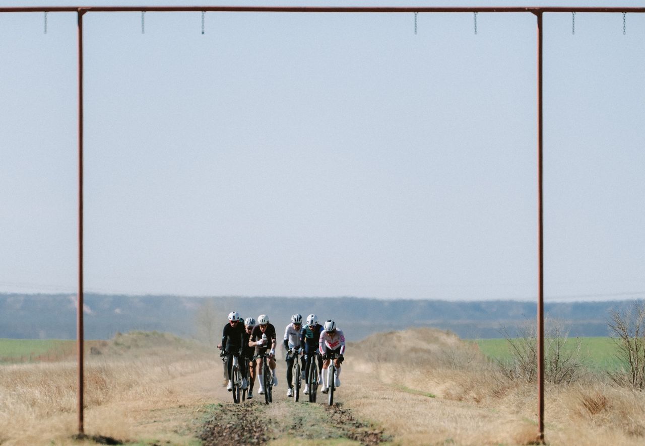 Men's leaders on Texas dirt road