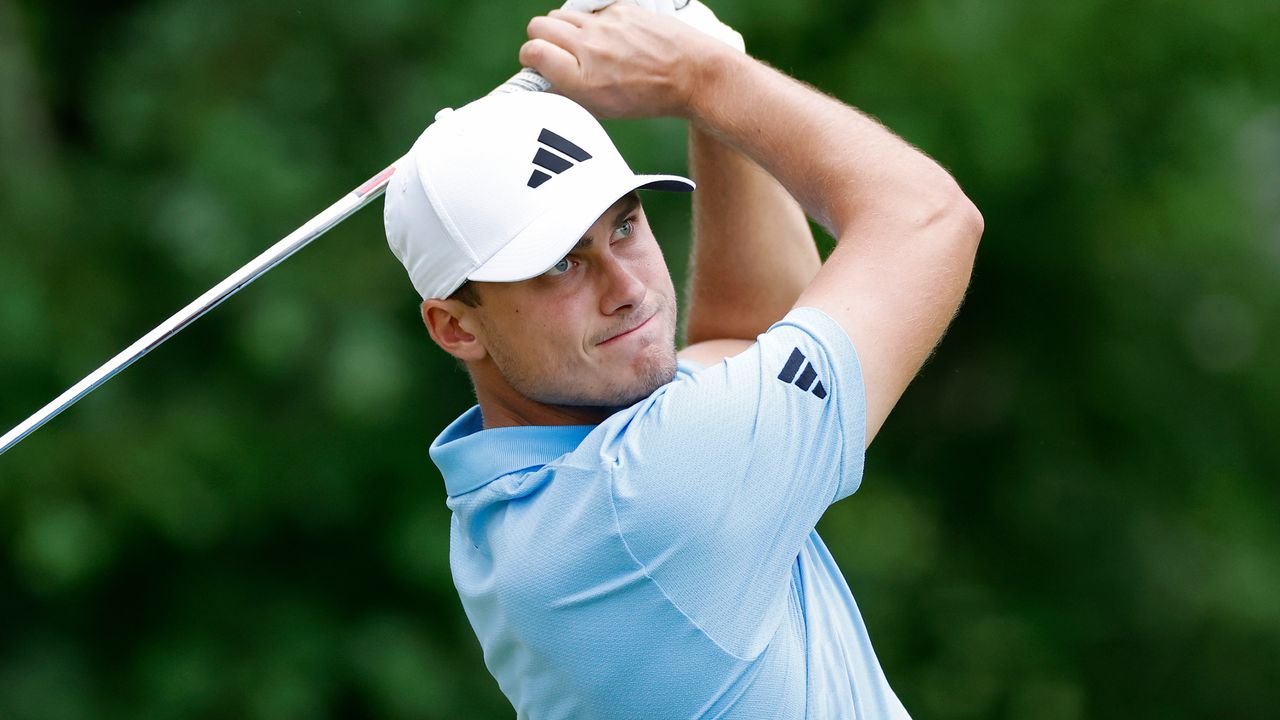 Ludvig Aberg takes a shot at the PGA Championship