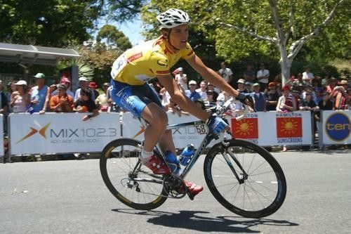 Luis Leon Sanchez Gil (Liberty Seguros) in his yellow jersey