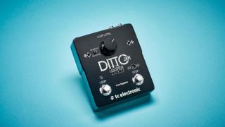 Ditto Jam X2 Looper on a light blue background 