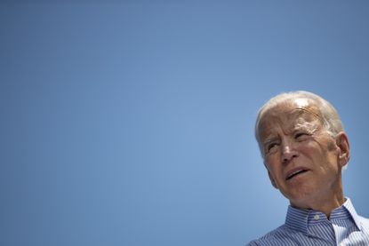 Joe Biden at a campaign kickoff rally