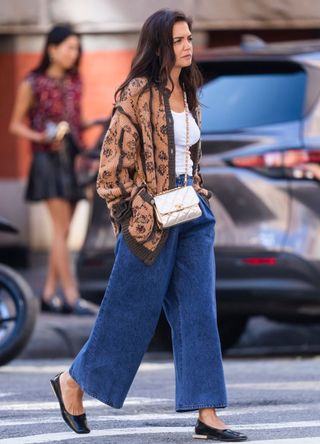 Katie Holmes is seen in Tribeca on September 20, 2022 in New York City