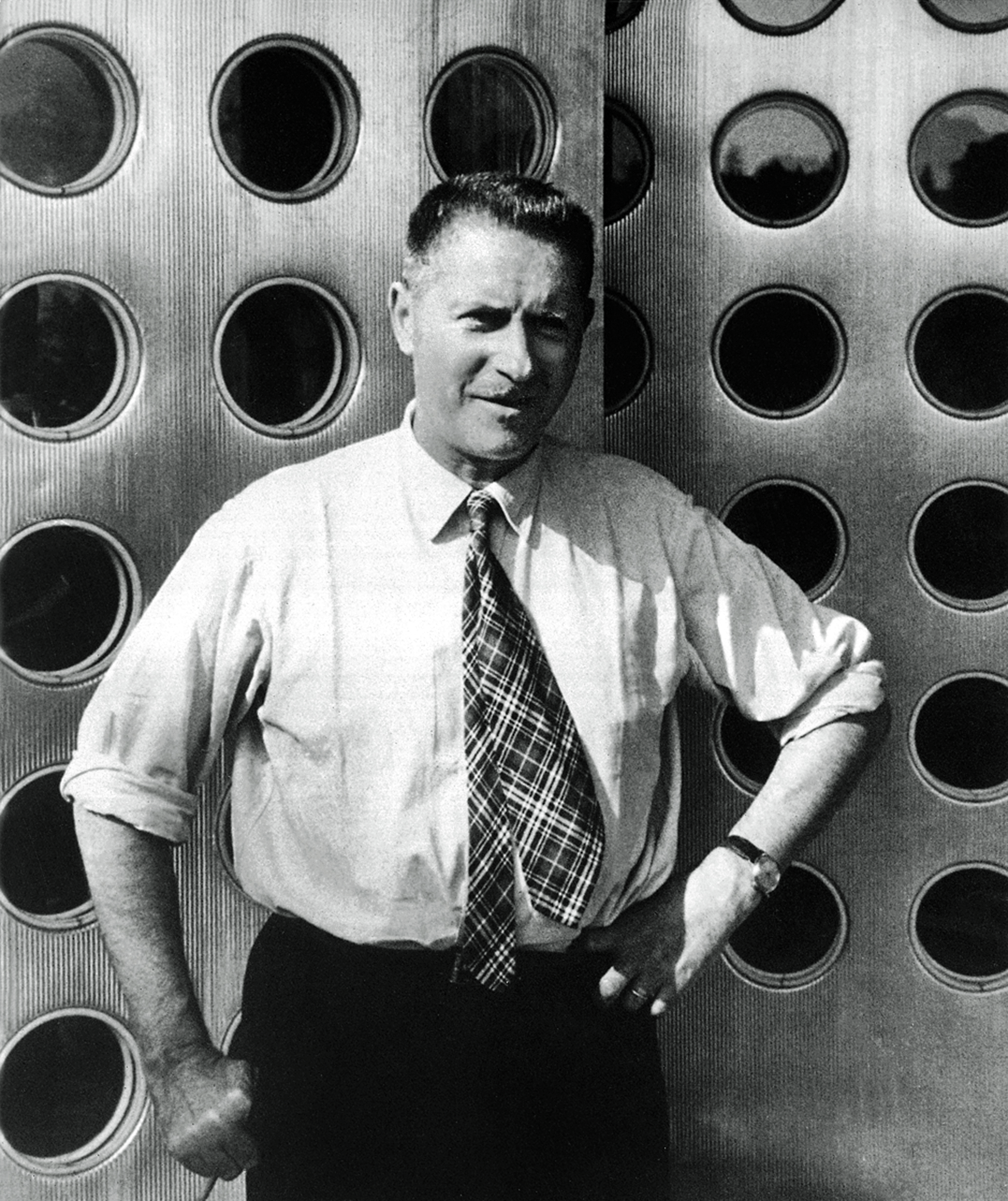 black and white portrait of Jean Prouv&amp;eacute;