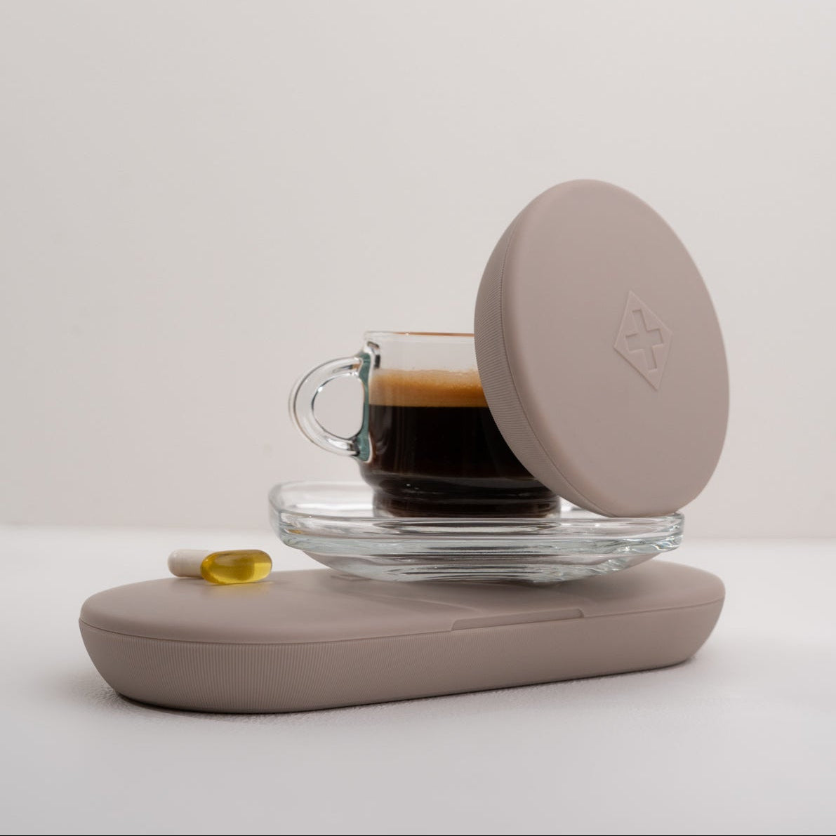 Pill Compact Pair - Latte