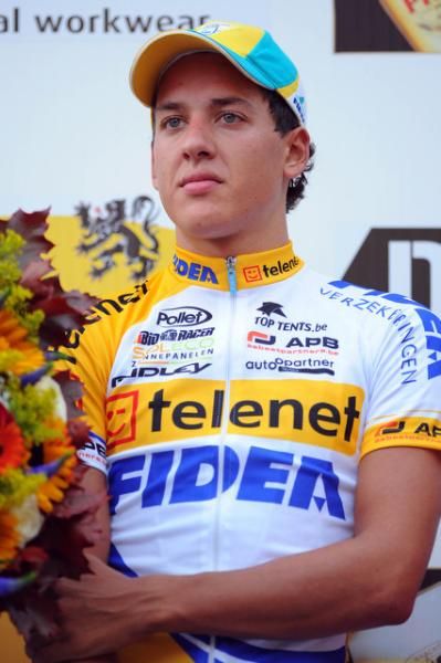 Tom Meeusen (Telenet Fidea) on the podium in Kalmthout