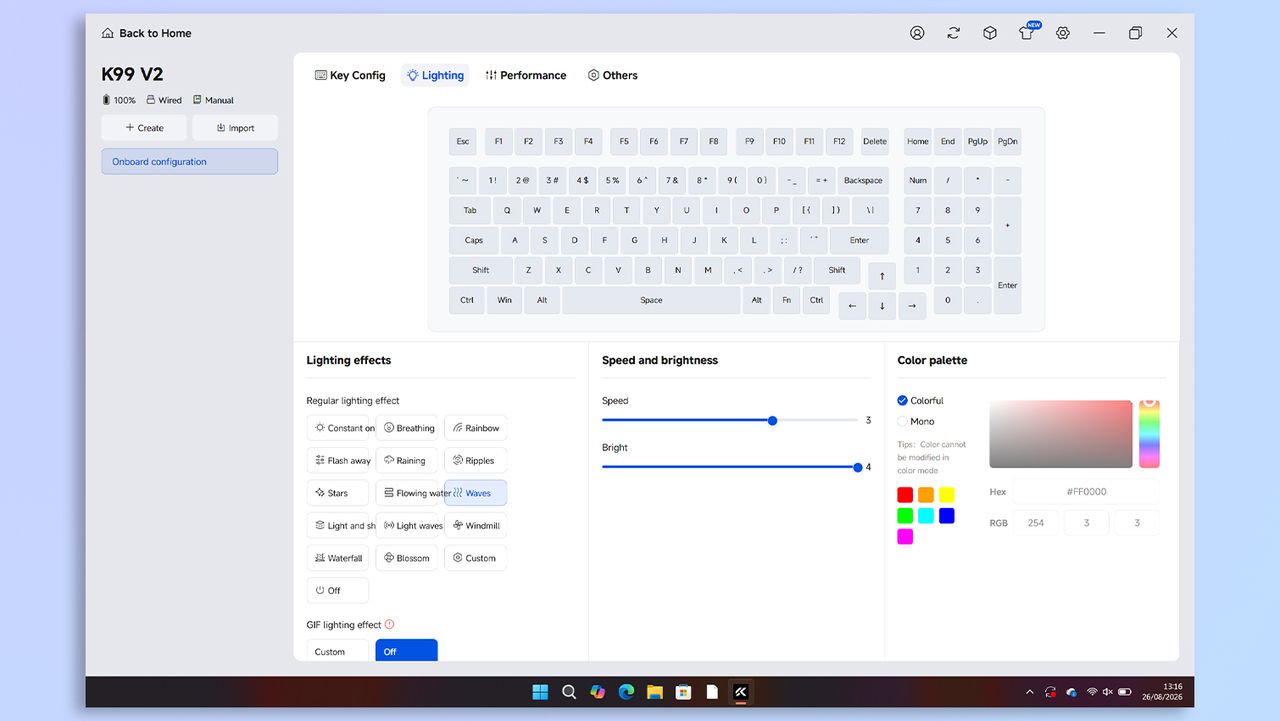 MCHOSE M HUB software screenshot