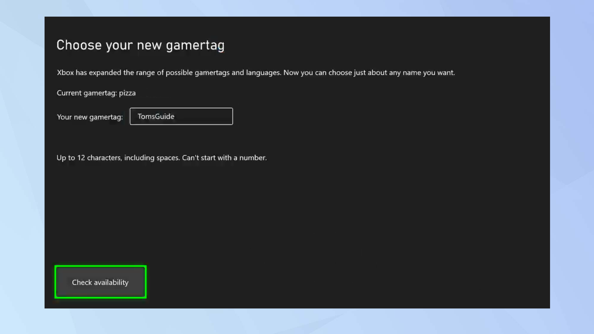 How to change gamertag on Xbox
