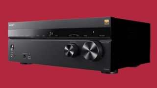 Sony TA-AN1000 receiver on red background
