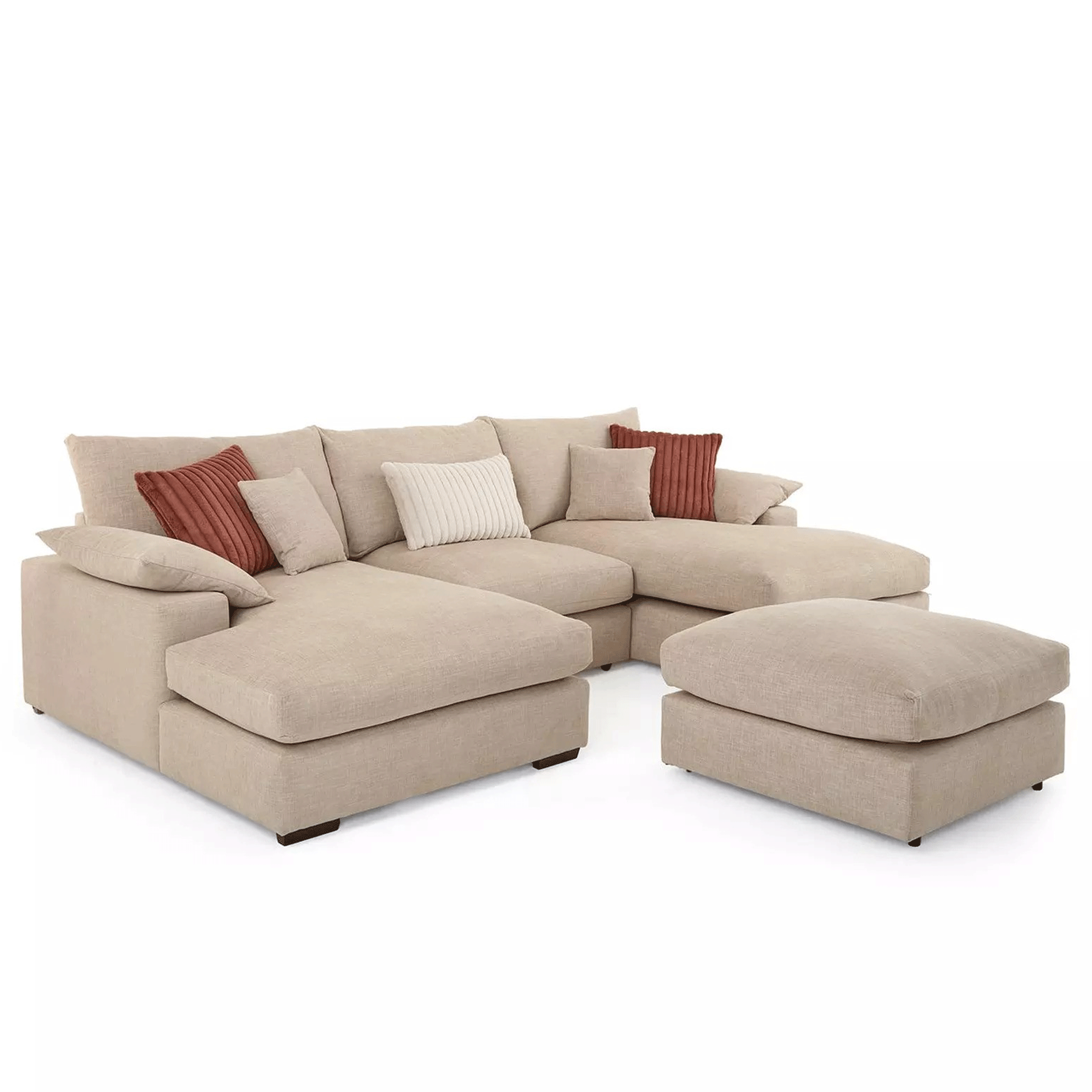 Aston U-Shape Mod Sofa With Footstool&amp;nbsp;- Made to Order in the Uk