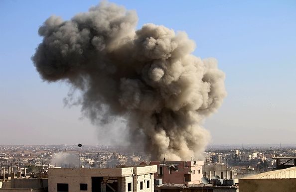 An airstrike in Syria.