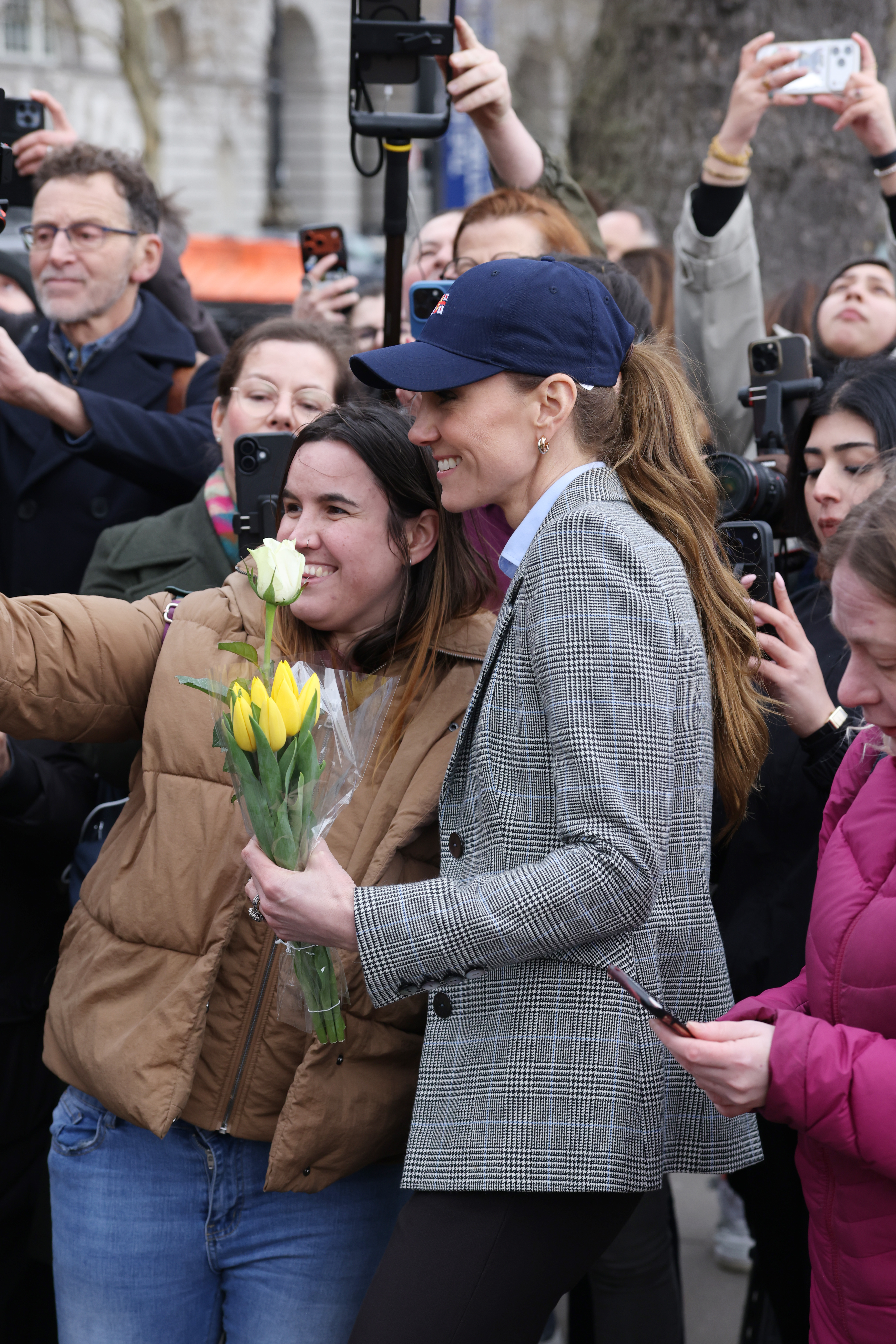 Catherine, Princess of Wales departing the RNLI Tower Station on March 12, 2026 in London, England. The Prince and Princess of Wales visited the Royal National Lifeboat Institution (RNLI) to hear about their work saving lives on the River Thames, as the charity celebrates 25 years of RNLI Lifeguards. (Photo by Neil Mockford/GC Images)
