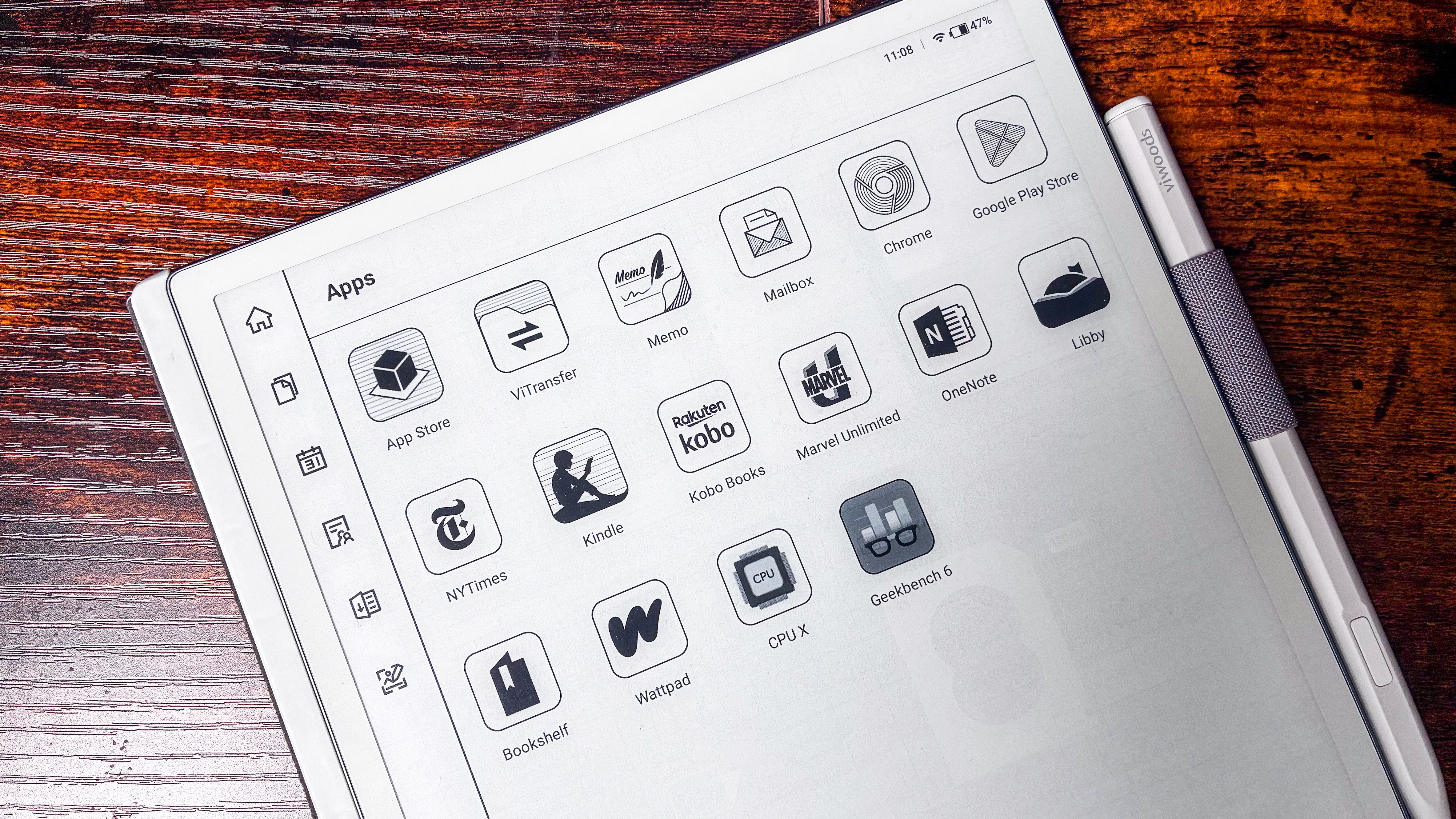 The apps on the ViWoods AiPaper