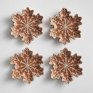 Snowflake gingerbread sideplates